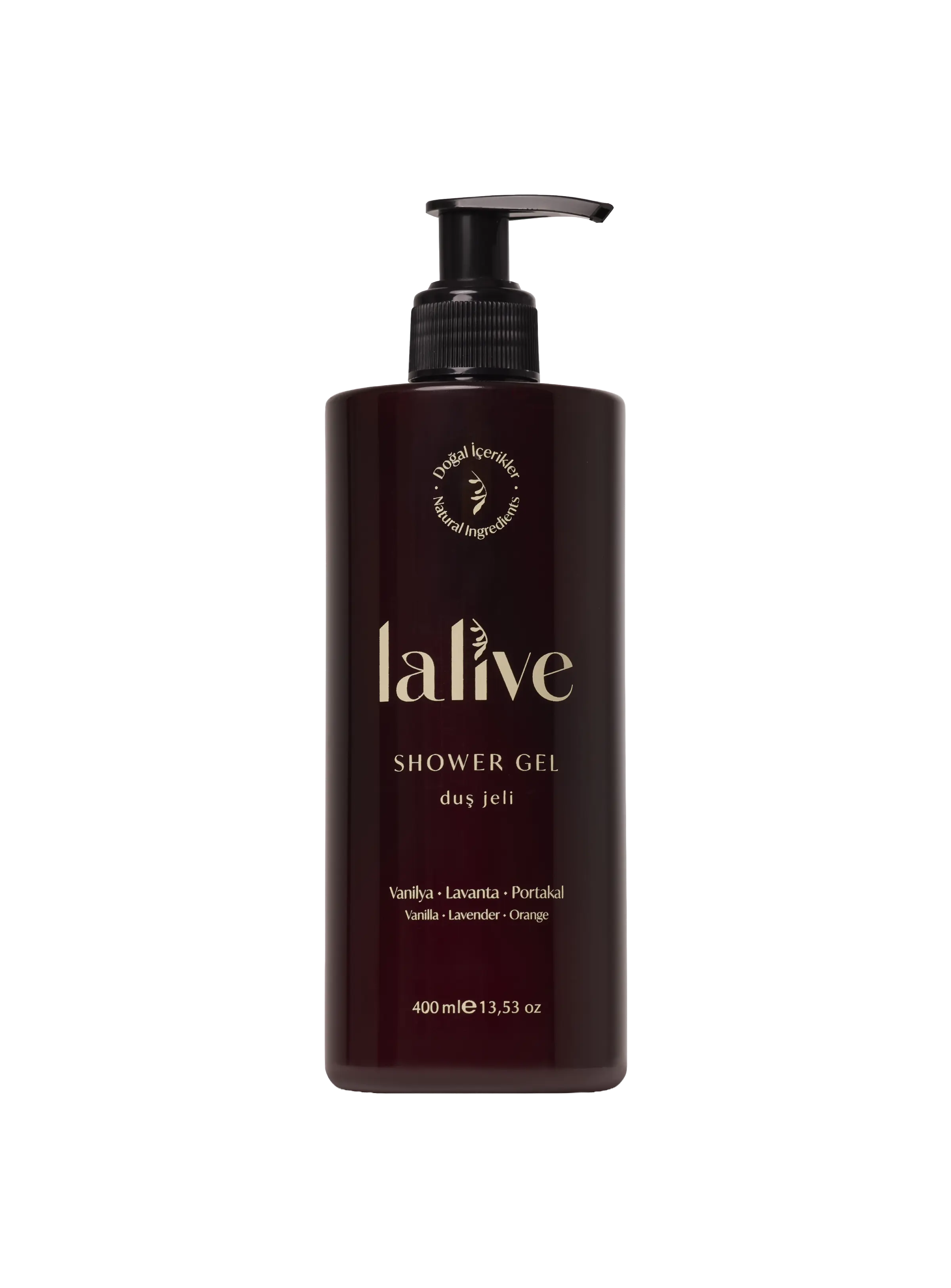 Lalive Doğal Duş Jeli – Vanilya & Lavanta & Portakal